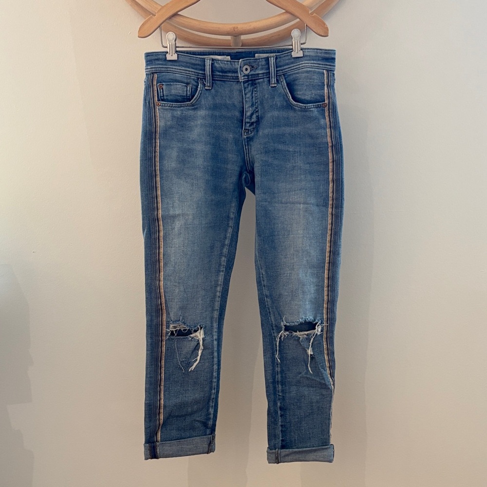 Anthropologie Classic Blue Cropped Jeans